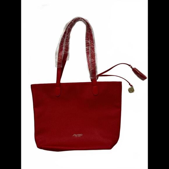 Shiseido Red Tote Bag - Stylish & Versatile - Picture 1 of 7